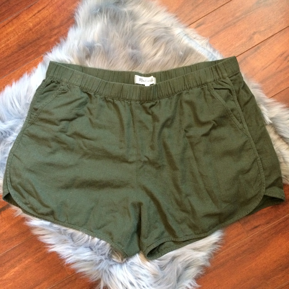 Madewell Olive Green Pull On Shorts